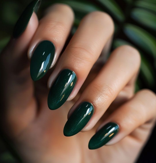 green almond nails