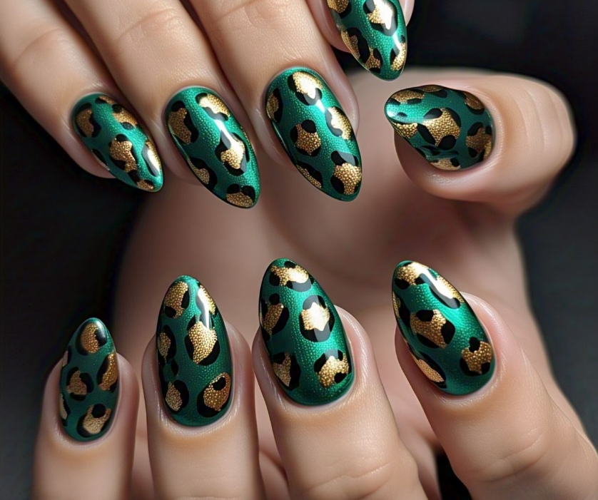 green almond nails