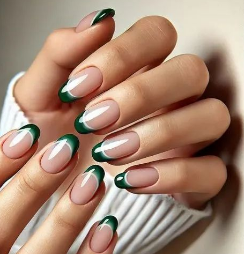 green almond nails