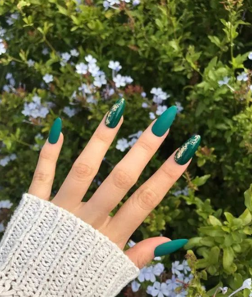 green almond nails
