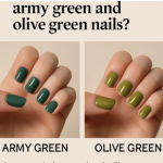 army vs olive green nails