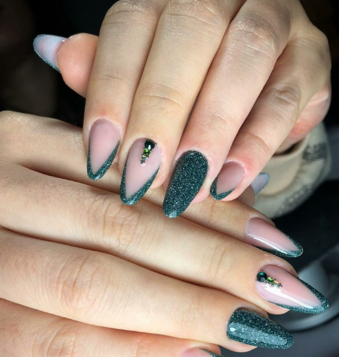 green almond nails
