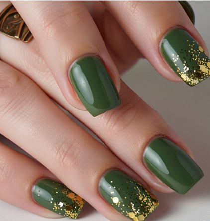 army vs olive green nails
