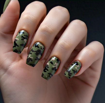 army vs olive green nails