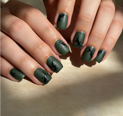 army vs olive green nails
