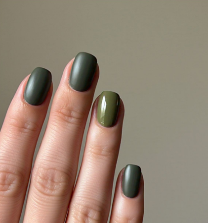 army vs olive green nails