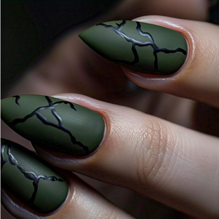 army vs olive green nails