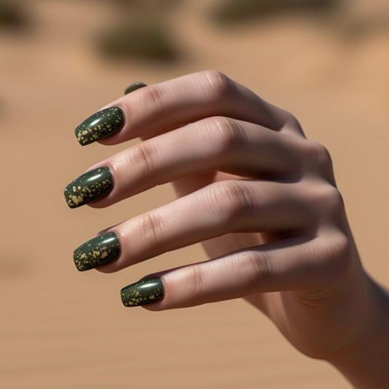 army vs olive green nails