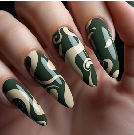 army vs olive green nails