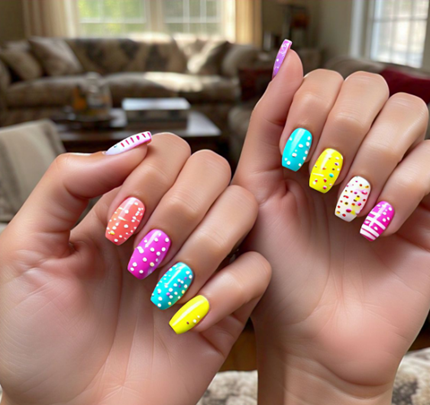 bright colorful nails