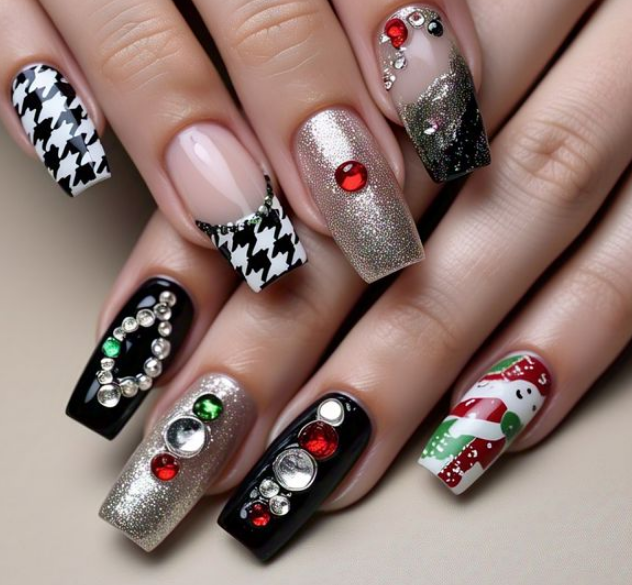 Black French Tip nails
