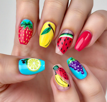 bright colorful nails