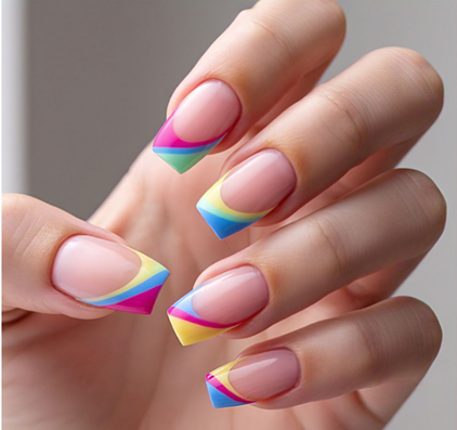 bright colorful nails