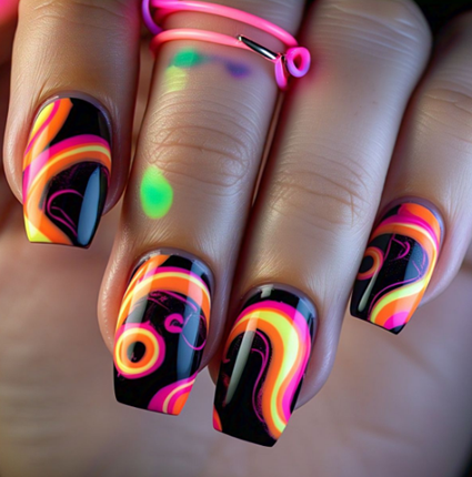 bright colorful nails