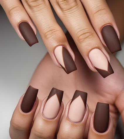 v french tip coffin nails