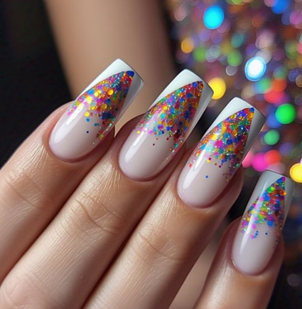 v french tip coffin nails