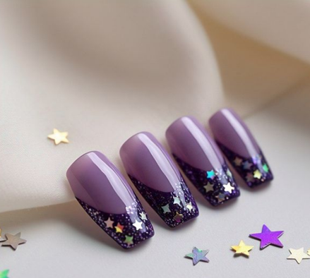 v french tip coffin nails