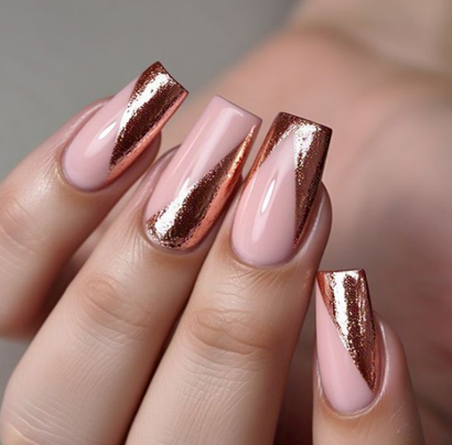 v french tip coffin nails