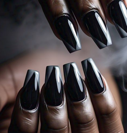 v french tip coffin nails