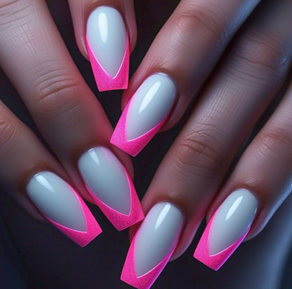 15 V French Tip Coffin Nails: The Trendy Twist You Need to Try