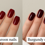 maroon nail designs