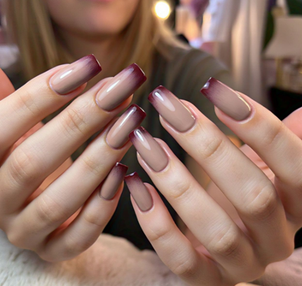 maroon nail designs