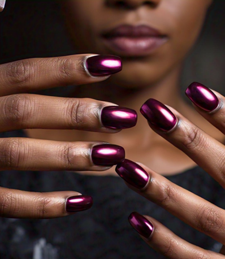 maroon nail designs