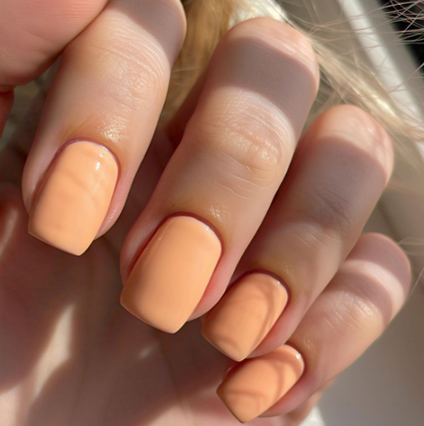 light orange nails