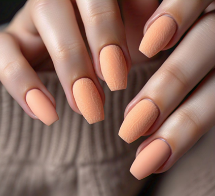light orange nails