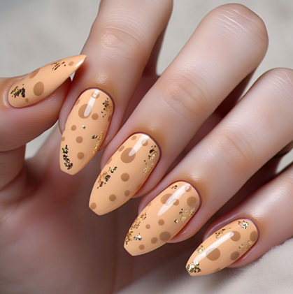 light orange nails