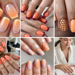 light orange nails