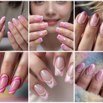 light pink french tip nails