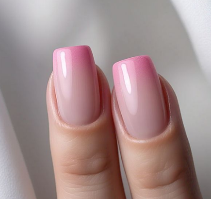light pink french tip nails