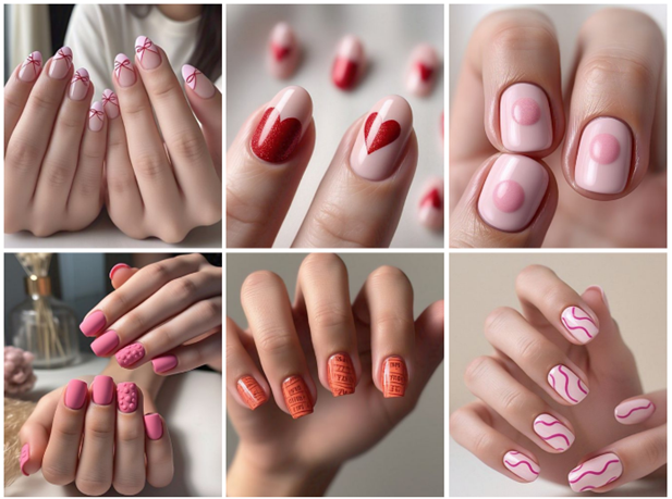 Short Pink & Light Pink Nails