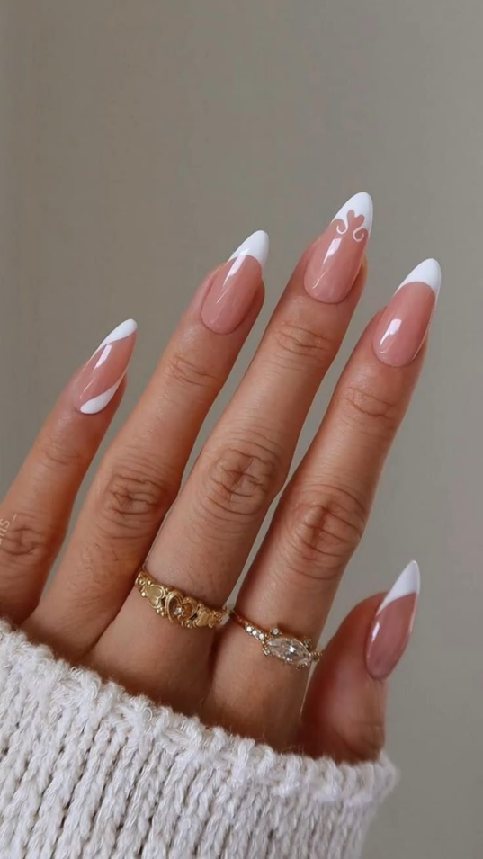 pink almond nail