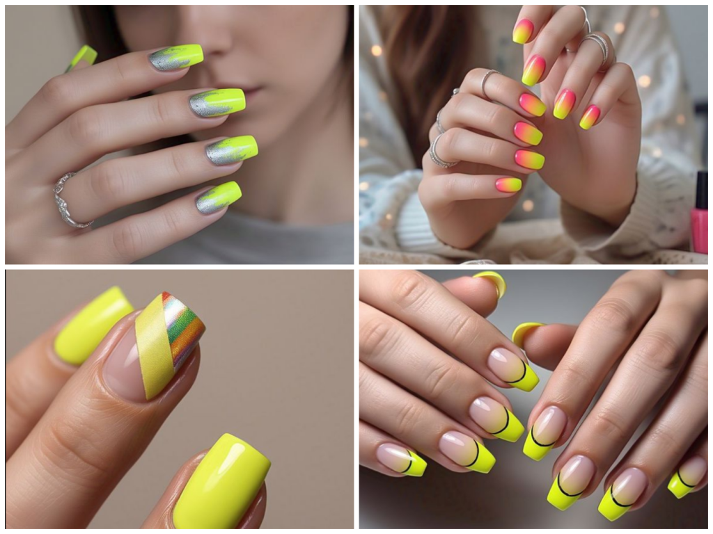 15 yellow neon nails glow up with electrifying style