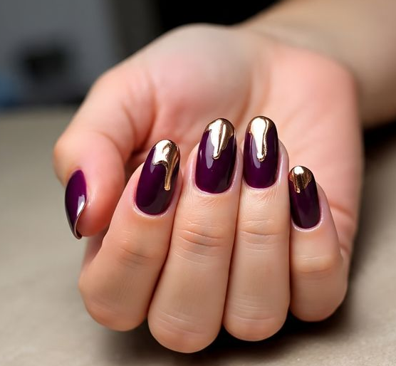 plum nail designs