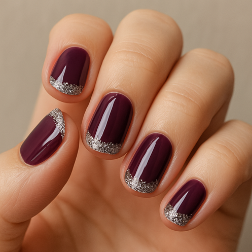 plum nail designs
