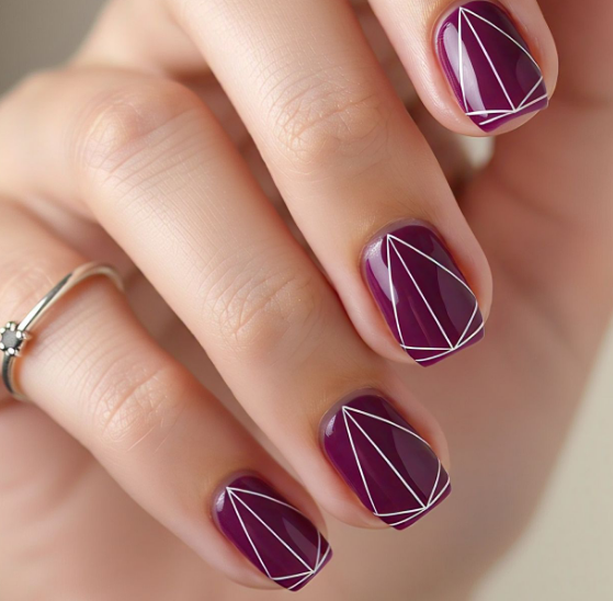 plum nail designs