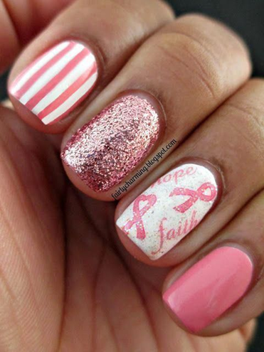 pink sparkly nails