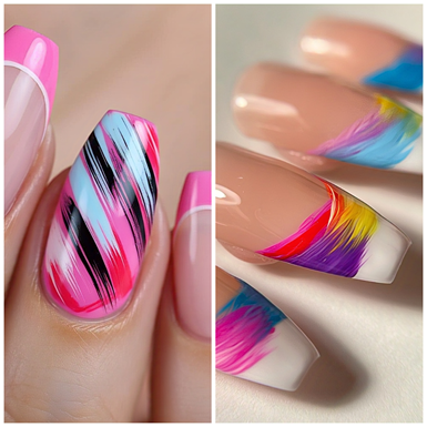 nail art ideas for french tips