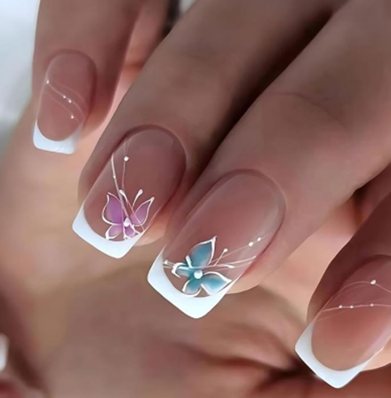 nail art ideas for french tips