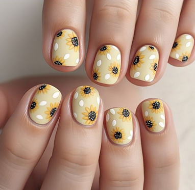 light & pale yellow nails