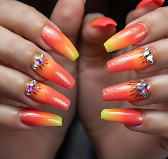 neon colors nails