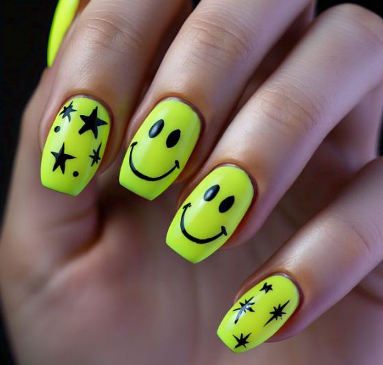 neon colors nails