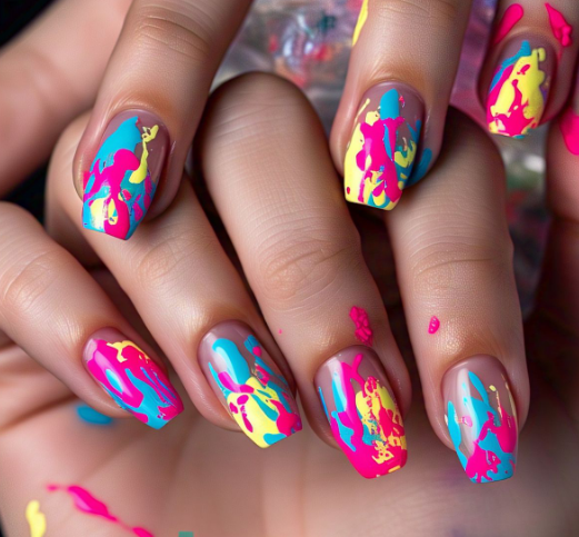 neon colors nails