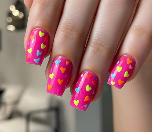neon colors nails