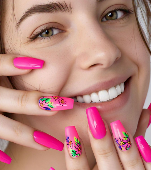 neon colors nails