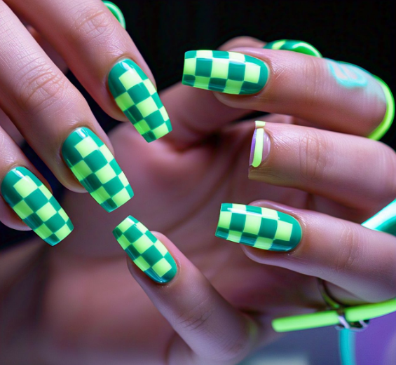 neon colors nails