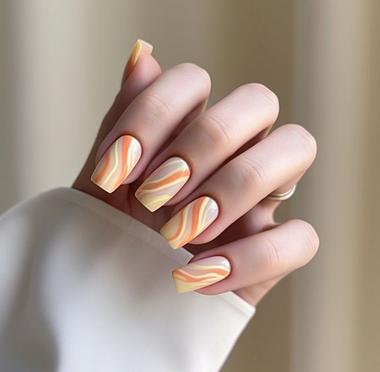 light & pale yellow nails